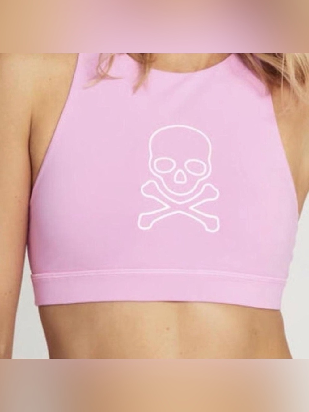 Limited Edition Lulu x Soul Cycle Pink High Neck Sports Bra